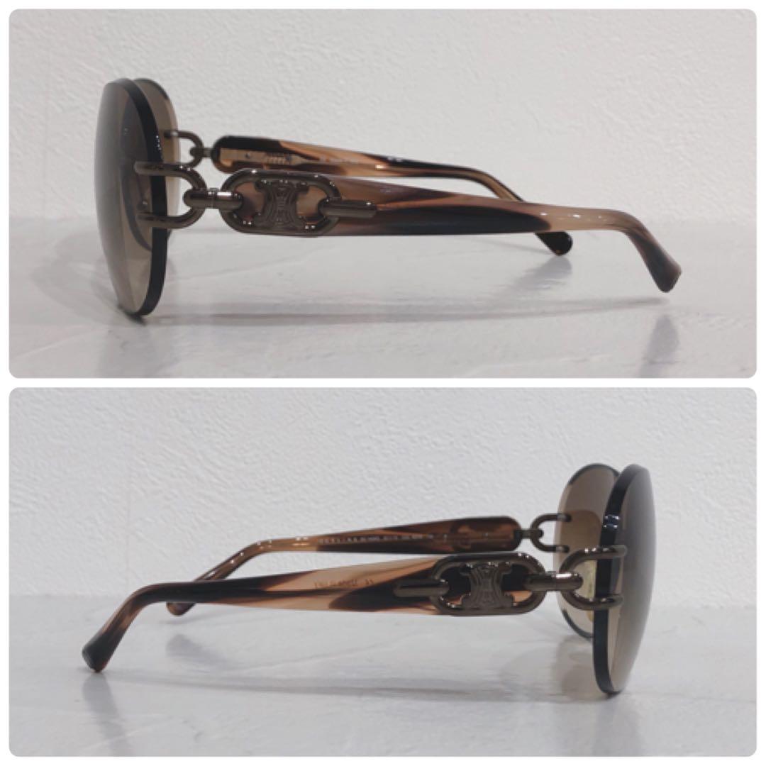 ☆美品☆ CELINE サングラス ブラウン 縁無し ケース 1439G