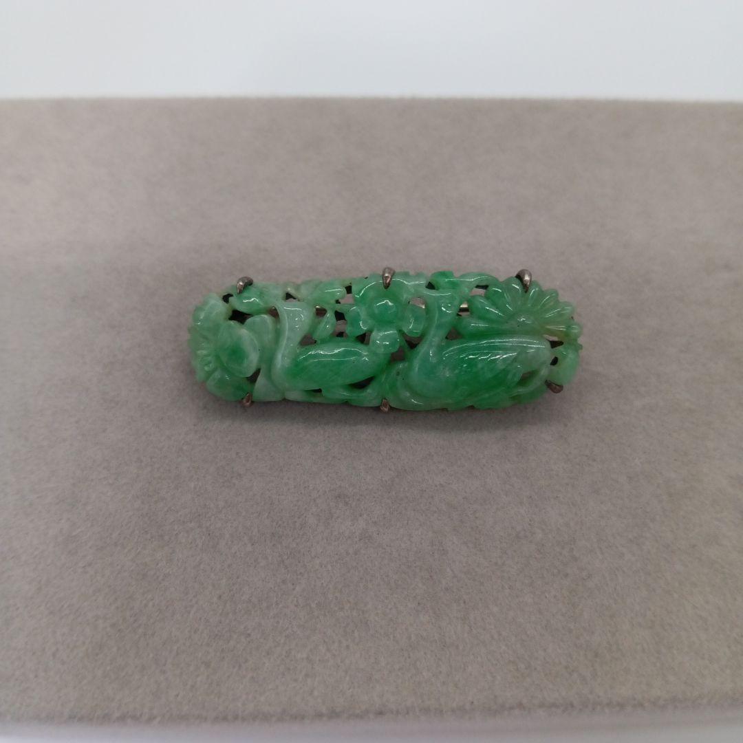 1-1626 ヒスイ ブローチ ペンダントトップ セット売り レディース