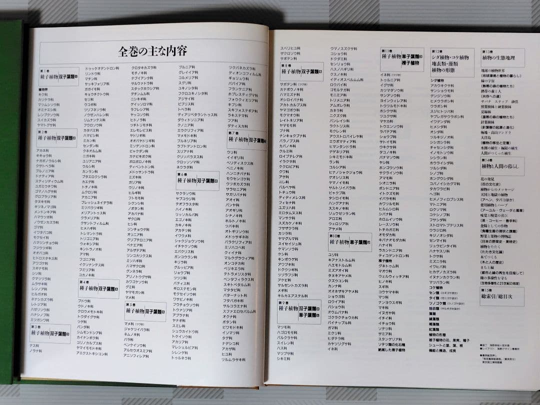 朝日百科　植物の世界　上製本　全15巻　本巻14冊＋総索引・総目次1冊