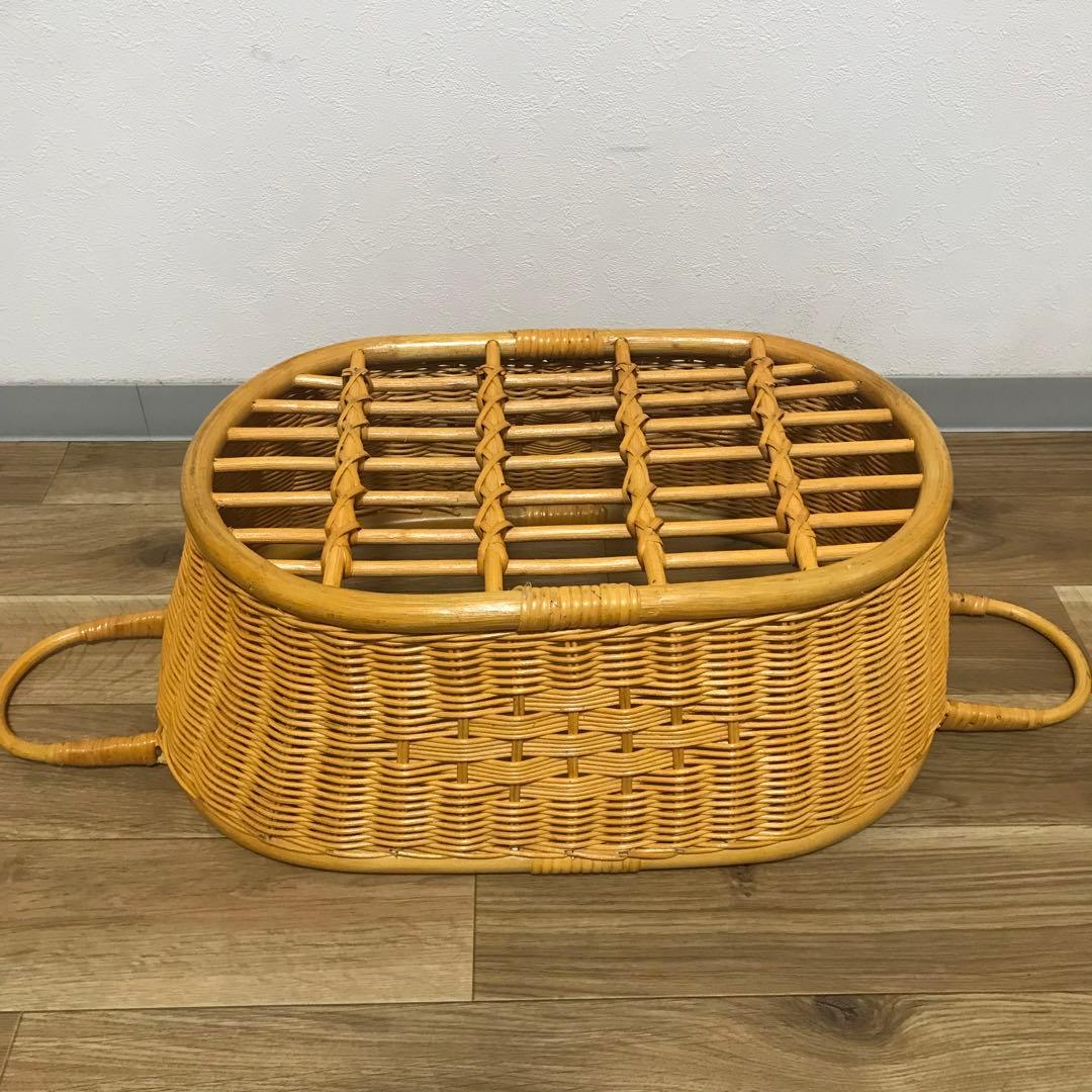 土日限定⭐️お値引き中⭐️籐ランドリーバスケット　籐カゴ　ラタンバスケット　大きめ