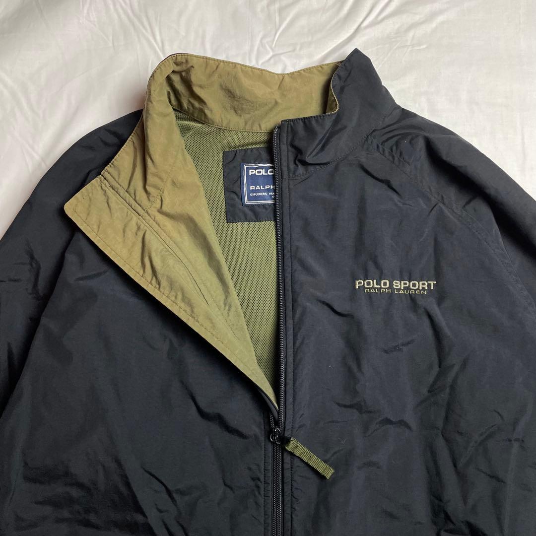 【ea16】POLO SPORT　ナイロンジャケット　サイズLL　ブラック 90