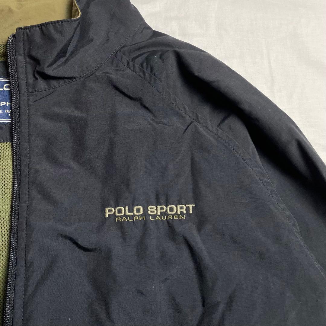 【ea16】POLO SPORT　ナイロンジャケット　サイズLL　ブラック 90