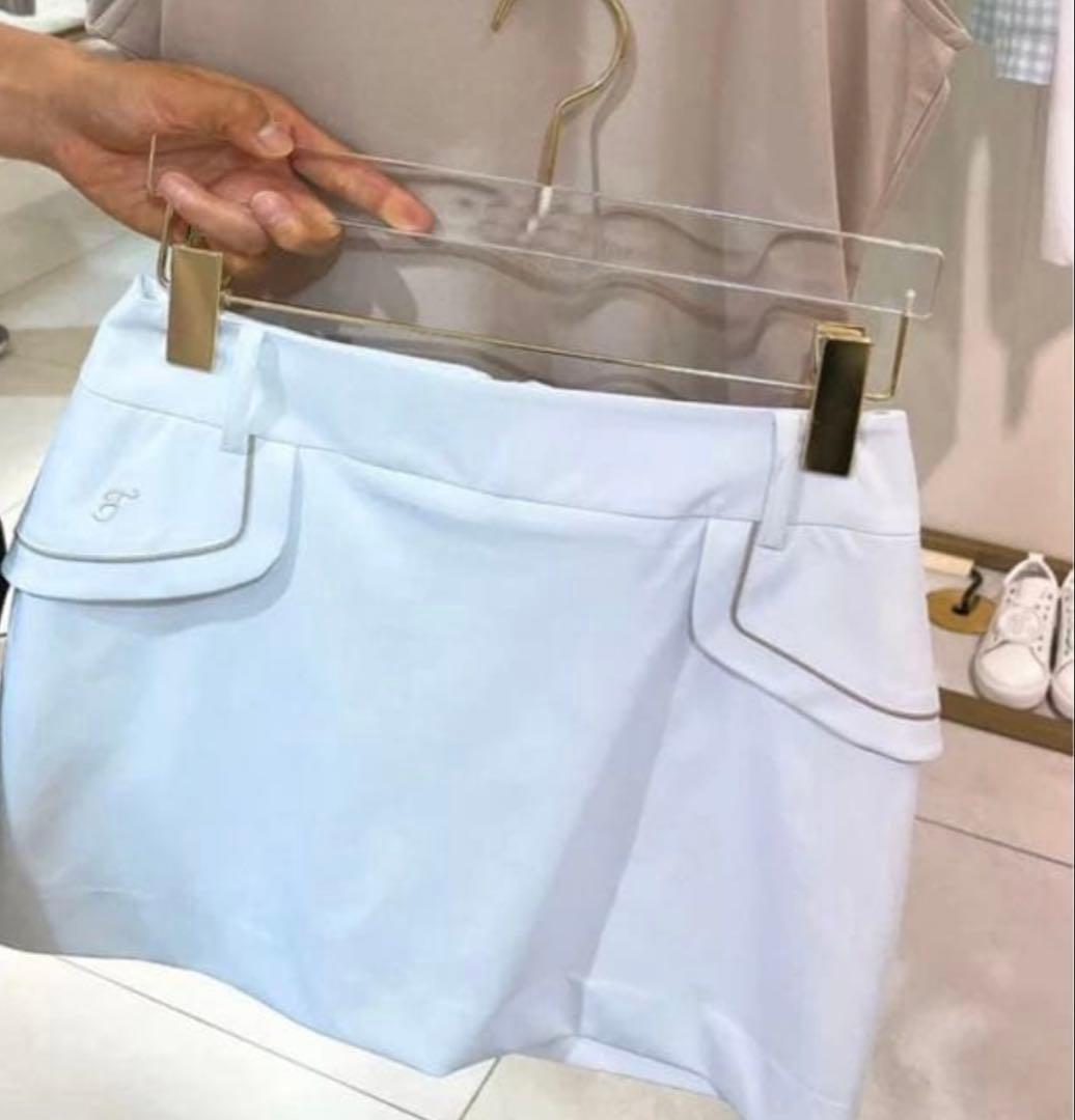 【大人可愛い】fair liar 　ゴルフ　ホワイト　スカート