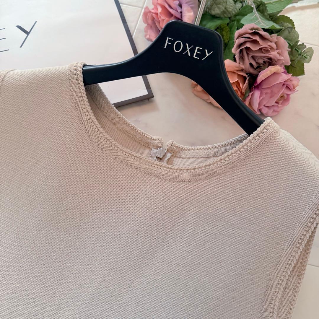 希少42★定価9.8万 フォクシー メトロノーム ニットワンピース フレア