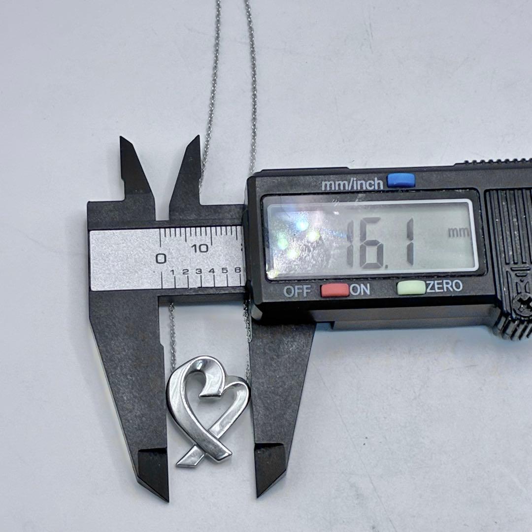 【希少】ティファニー　ラビングハート　ネックレス　ミディアム　シルバー　美品