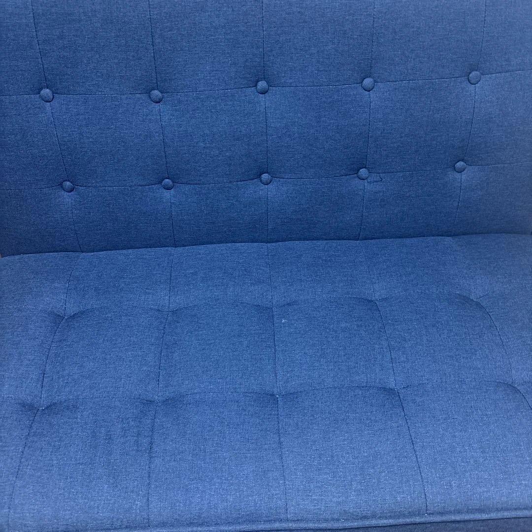 【美品】　ニトリ　ソファ　ネイビー　2人がけ