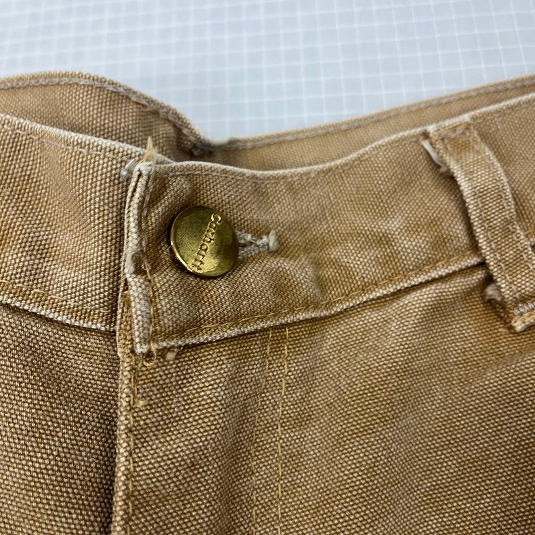 【USA製】カーハート B01 ダブルニー ペインターパンツ 茶 W82 雰囲気