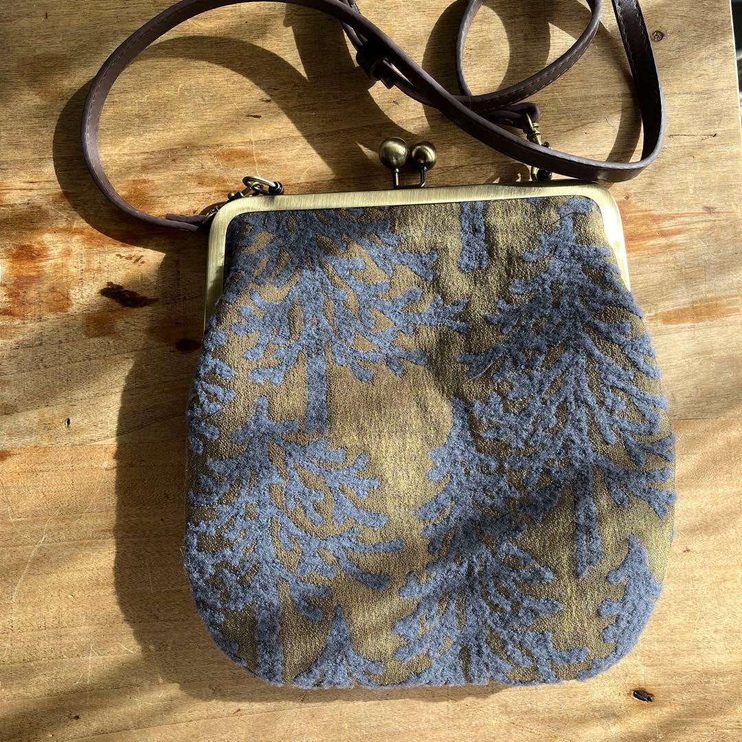 ハンドメイド　がま口バッグ　ミナペルホネン　metsä