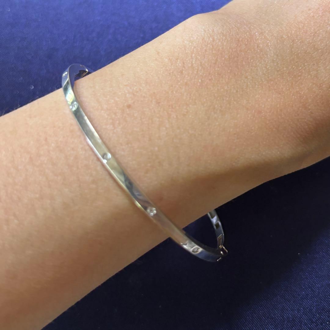 k18 WG ダイヤモンド　バングルブレスレット