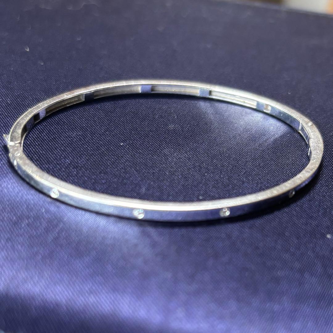 k18 WG ダイヤモンド　バングルブレスレット