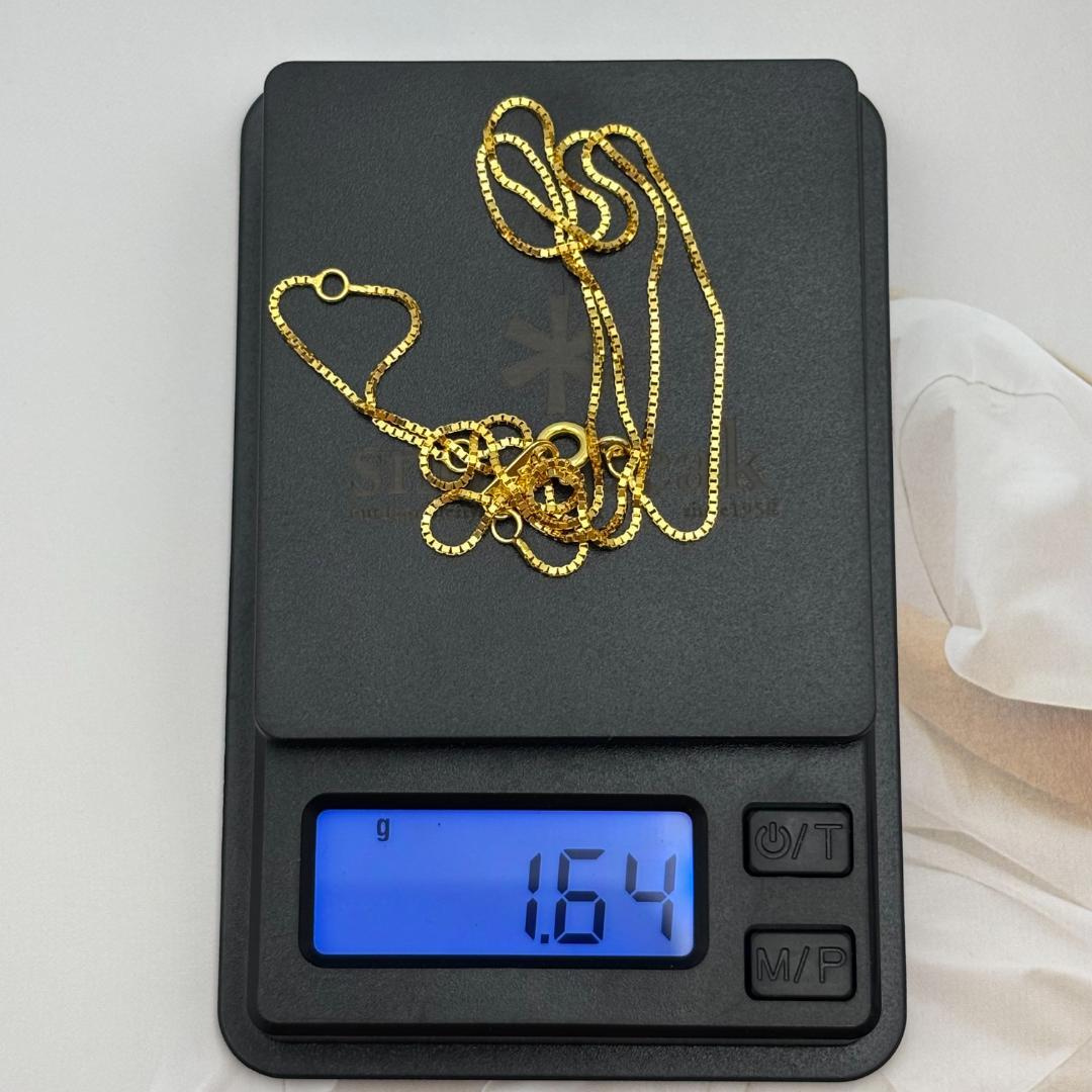 極美品K18金 スネークチェーンネックレス 1.64g