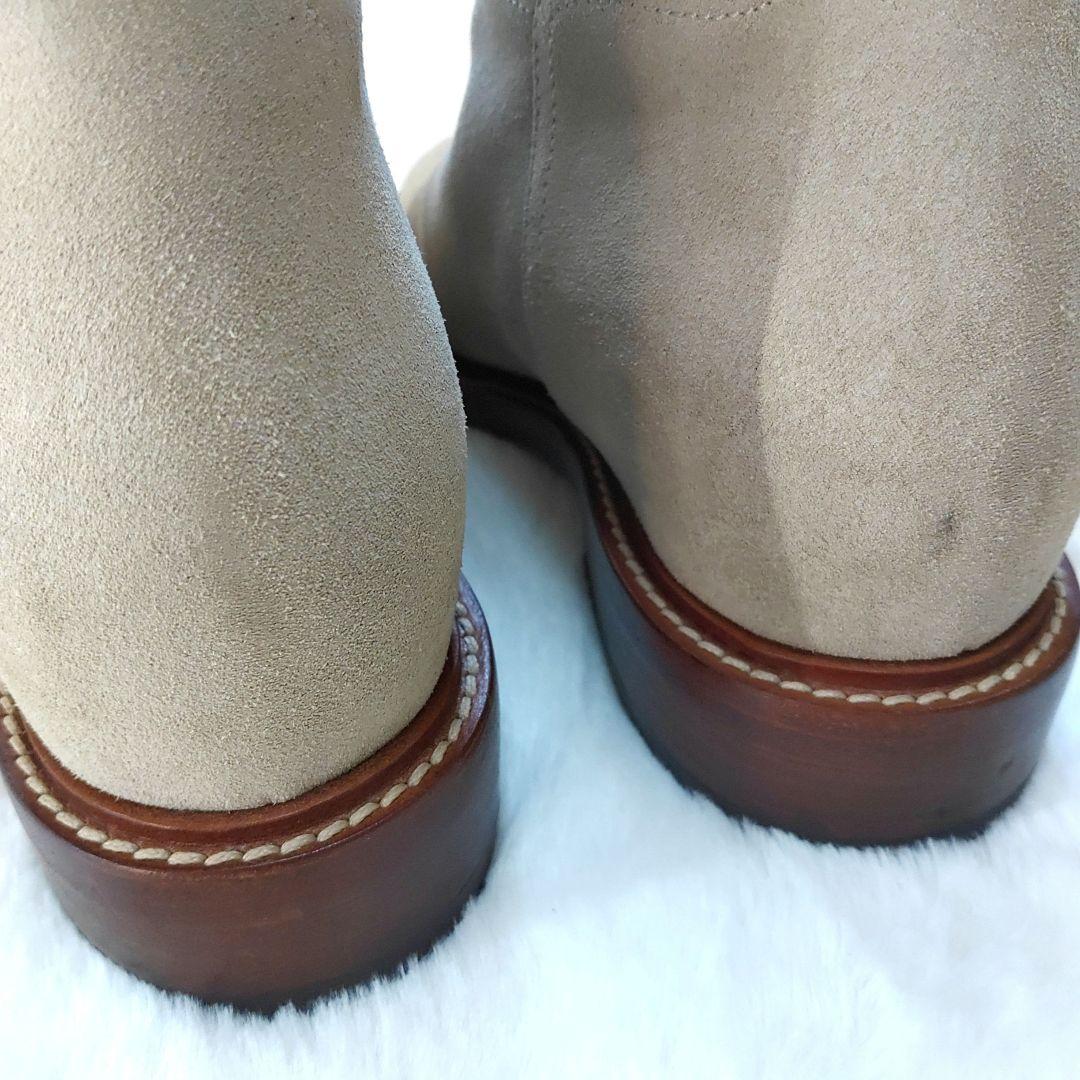 ITALY美品！CHANEL スエードレザーブーツ ベージュ38Cシャネル