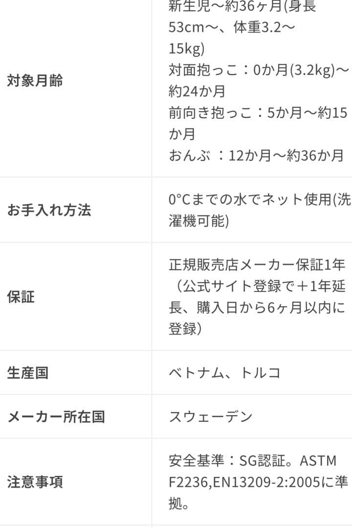 美品⭐︎BABYBJÖRN 抱っこ紐 HARMONY