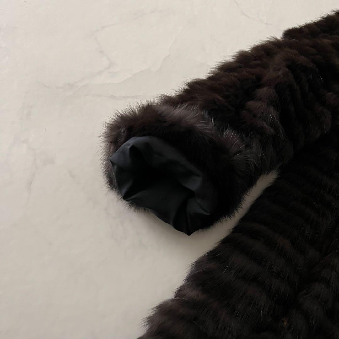 極美品 ロイヤルチエ ロシアンセーブル リバーシブル コート 毛皮 11号