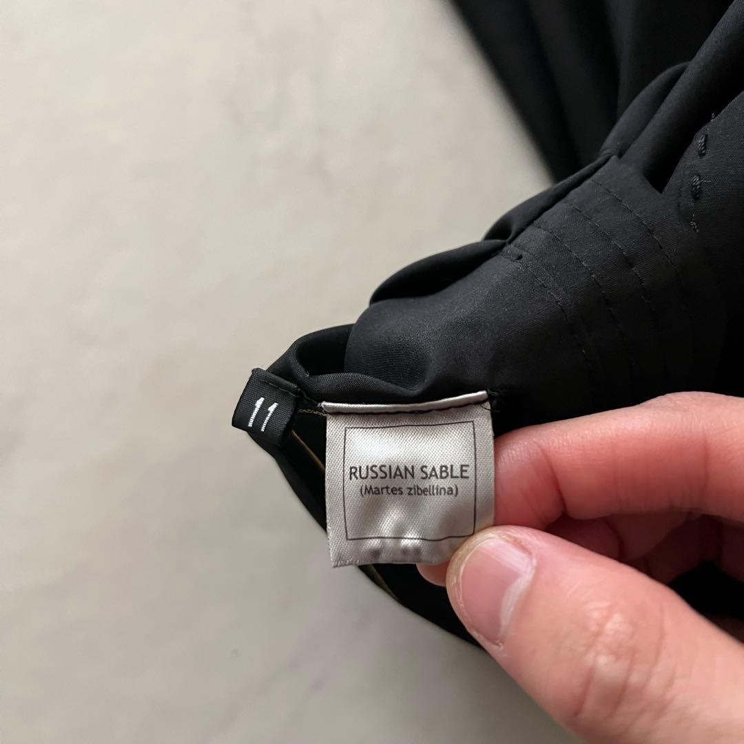 極美品 ロイヤルチエ ロシアンセーブル リバーシブル コート 毛皮 11号