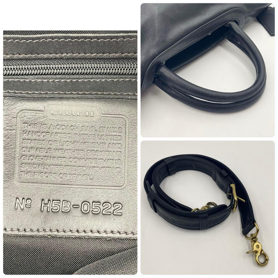 【激レア・美品】オールドコーチ　ボストンバッグ 2way グラブタンレザー 黒