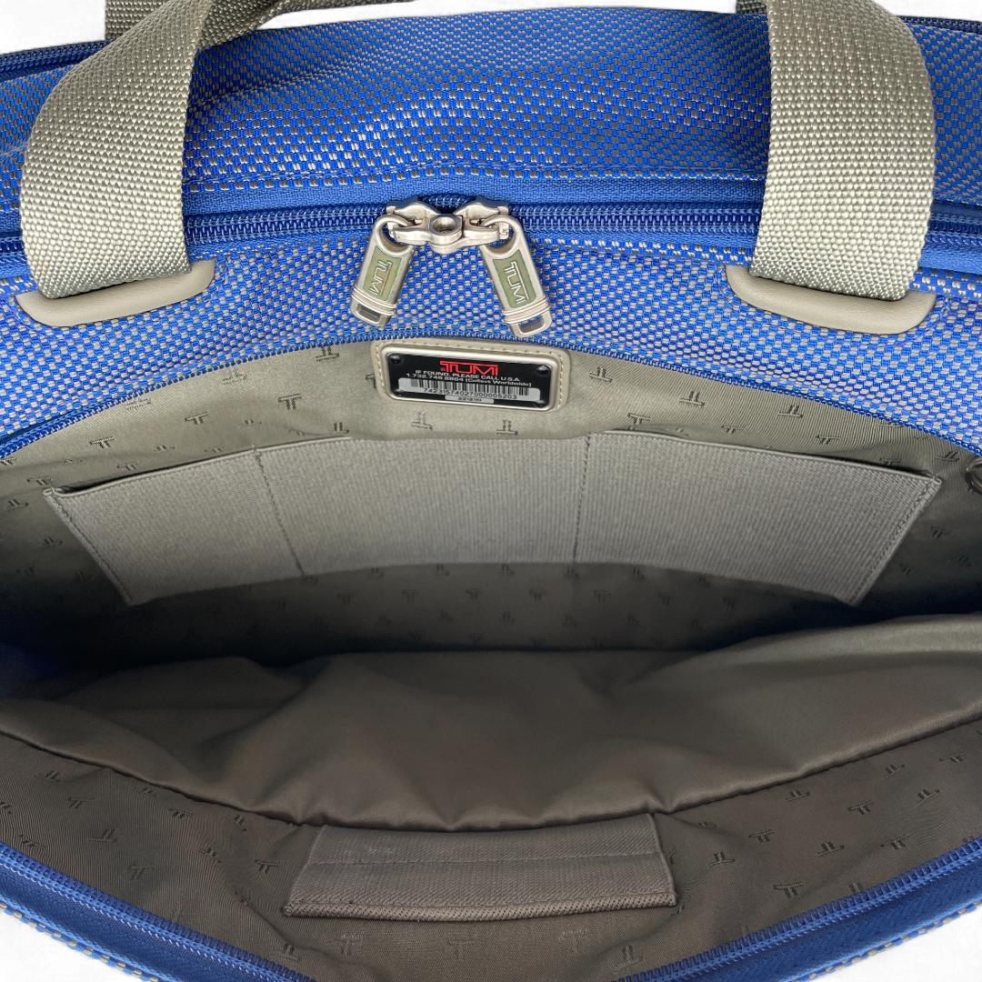 良品 TUMI ビジネスバッグ ナイロン ブルー 22121IN