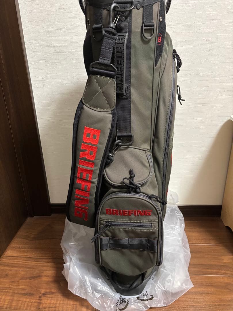 ブリーフィング　CR-02 キャディバッグ オリーブグリーン　ヘッドカバーセット