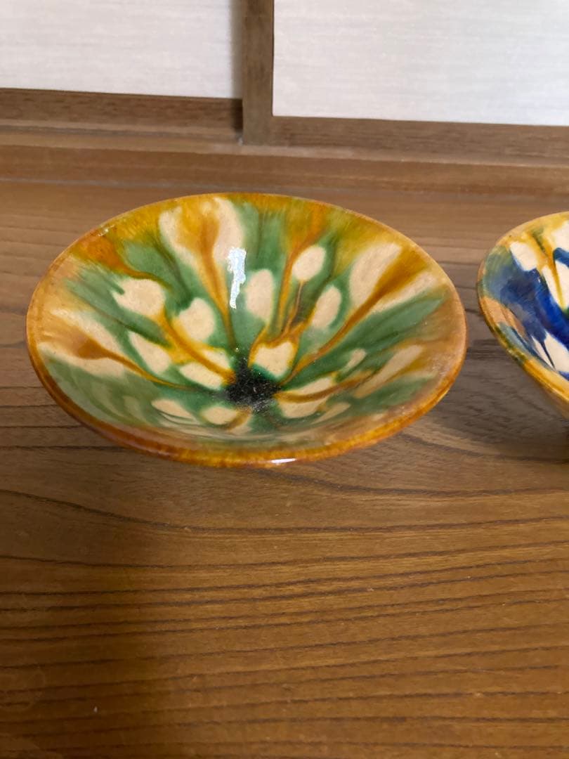 ひ　中国美術　唐三彩　茶碗二個