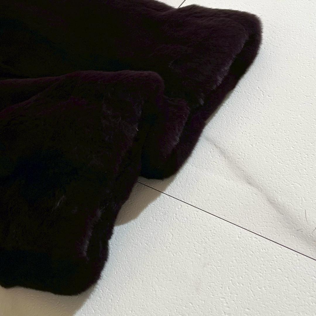 【極美品/L】 バルマン リバーシブル シェアードミンク ファーコート フード