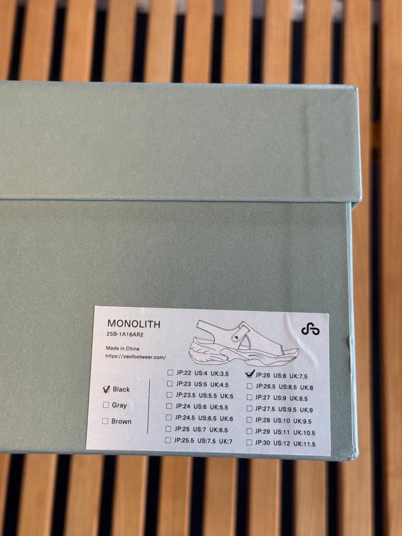 OAO オーエーオー MONOLITH レザーサンダル 26cm最安値