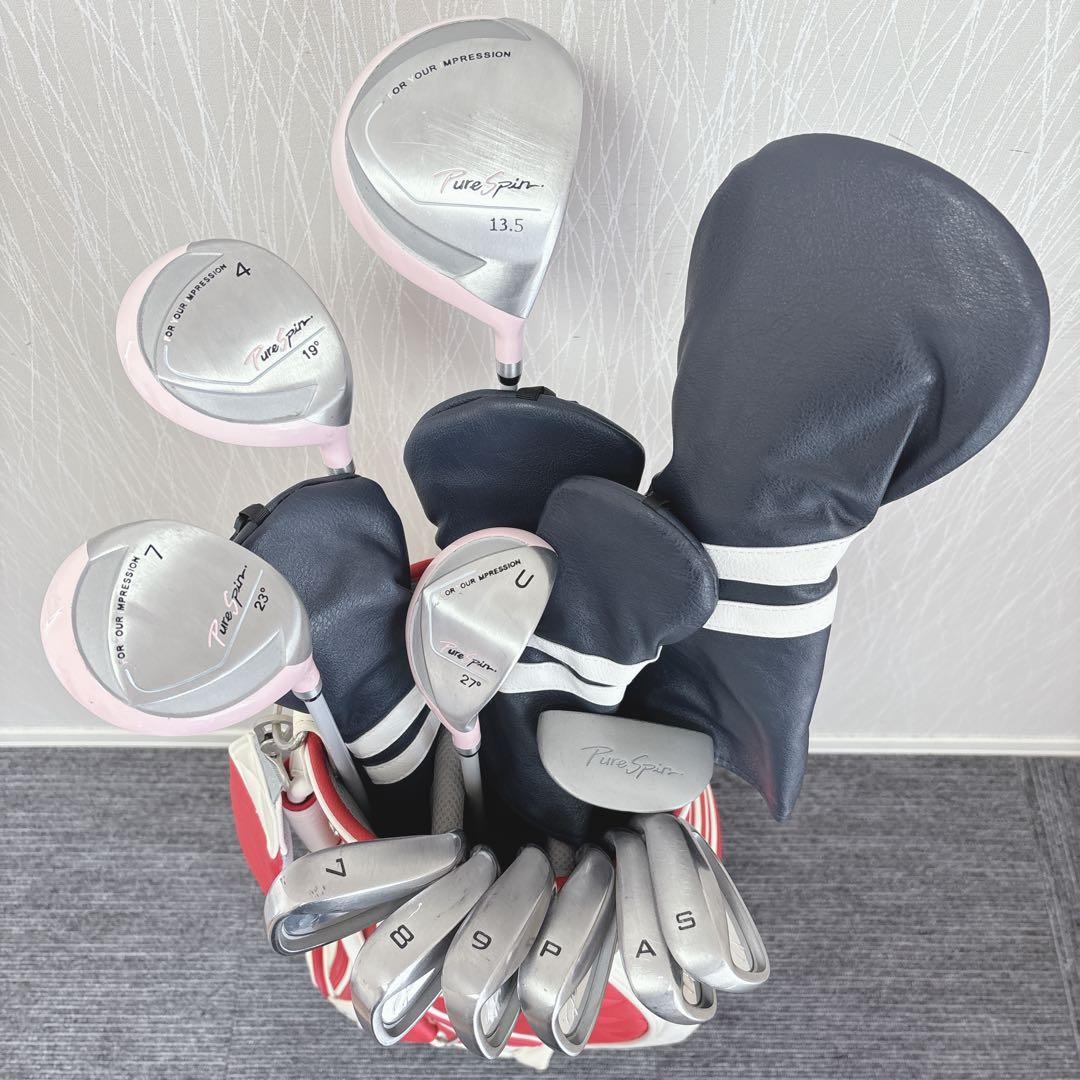 超豪華❗️Pure Spin 初心者 レディース ゴルフ クラブフルセット