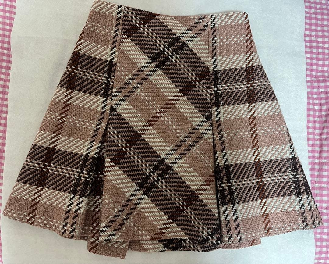 snidel ロービングチェックミニスカート ピンク サイズ1