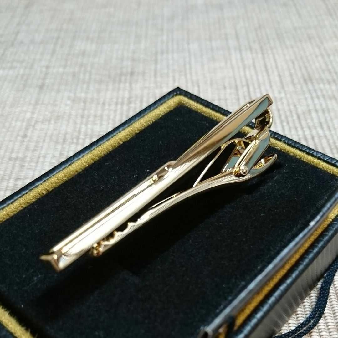 廃盤】dunhill 未使用 ダンヒル エイト ゴールドカラー タイバー 箱付き