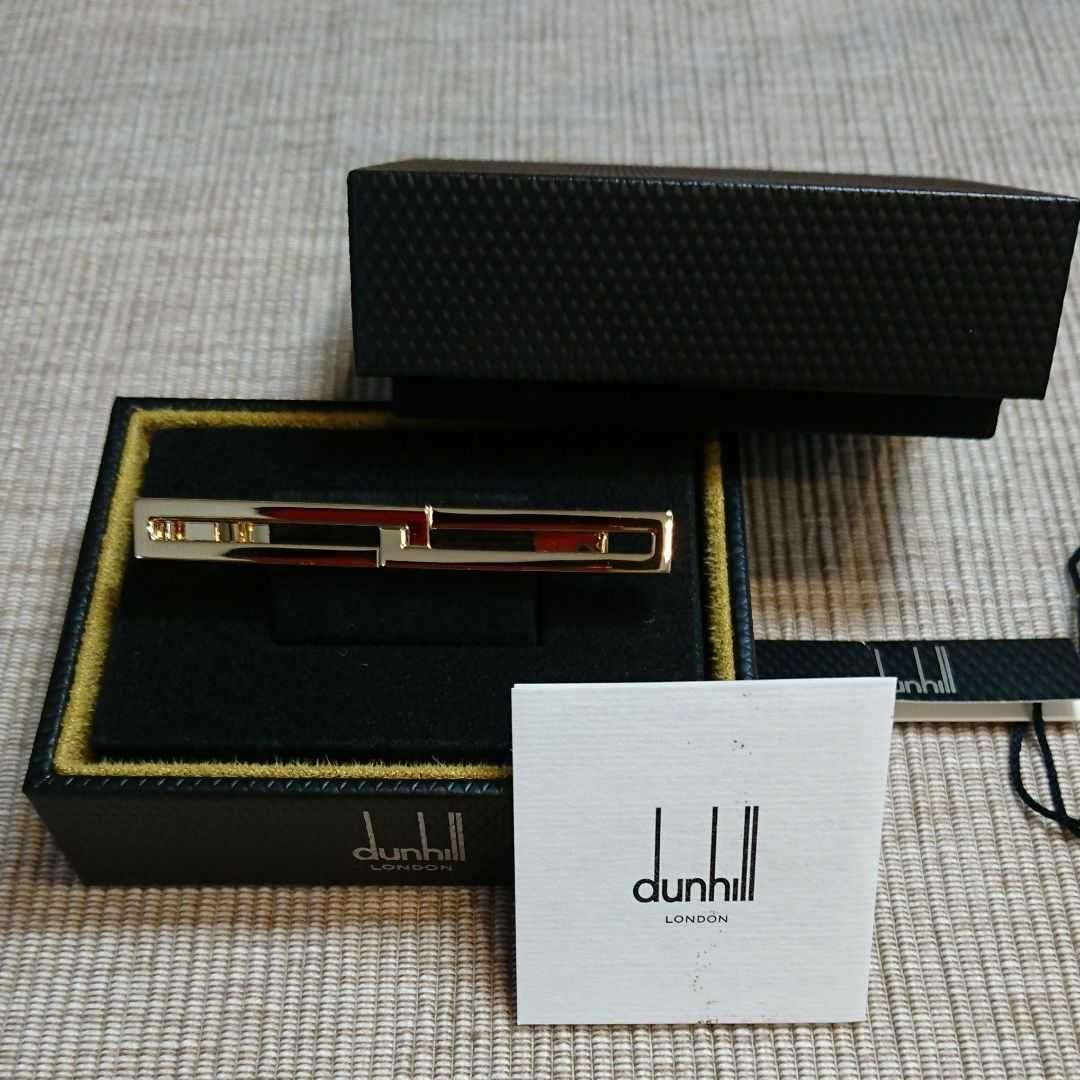 廃盤】dunhill 未使用 ダンヒル エイト ゴールドカラー タイバー 箱付き