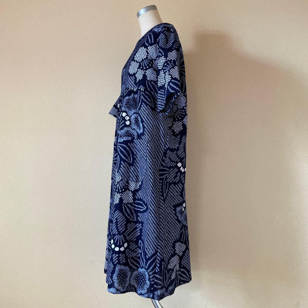 【1067】有松絞り　ふんわり　ワンピース