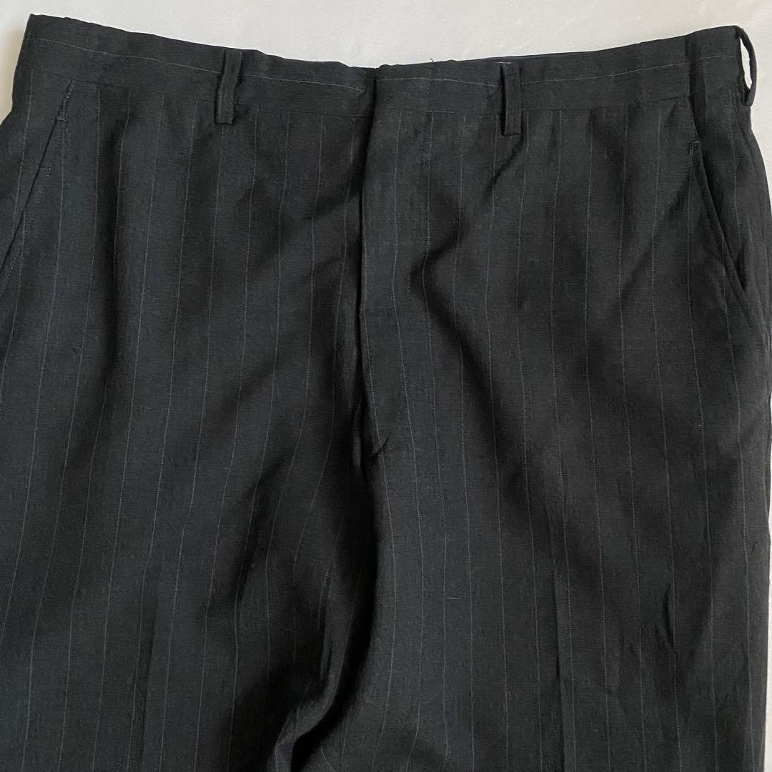 80s ストライプワイドスラックス TALON グレー