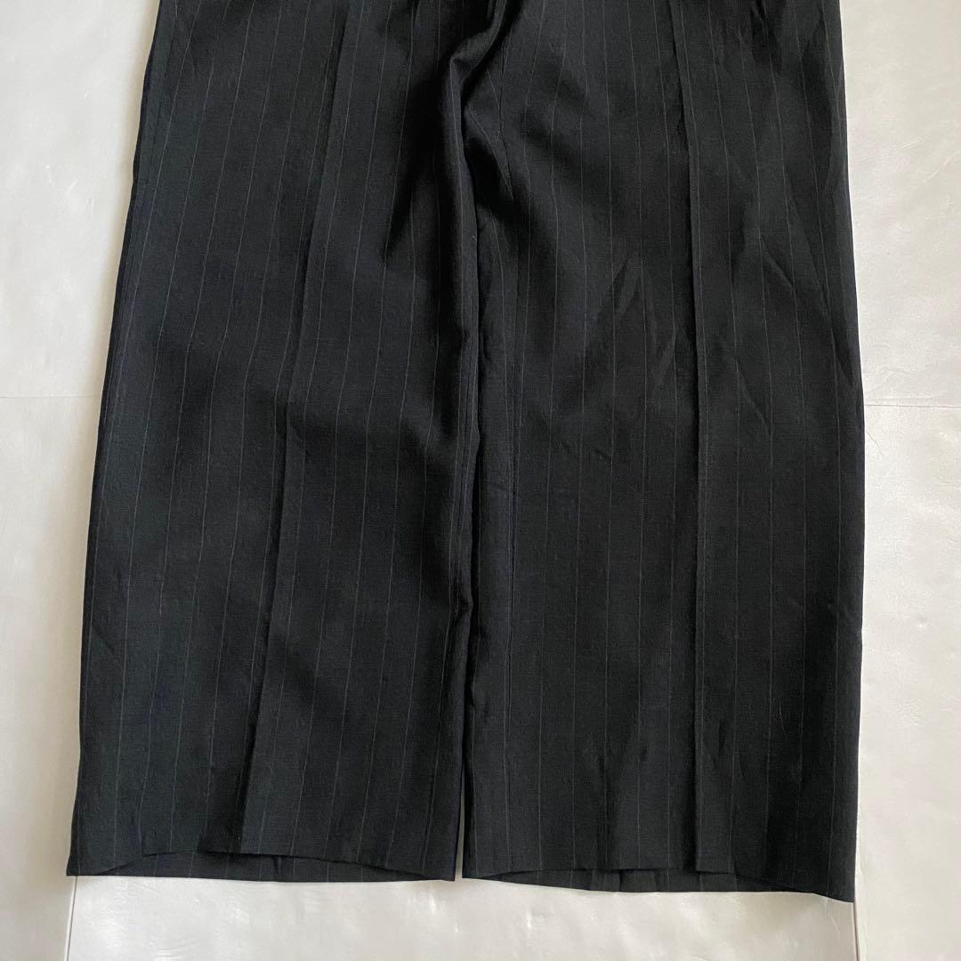 80s ストライプワイドスラックス TALON グレー