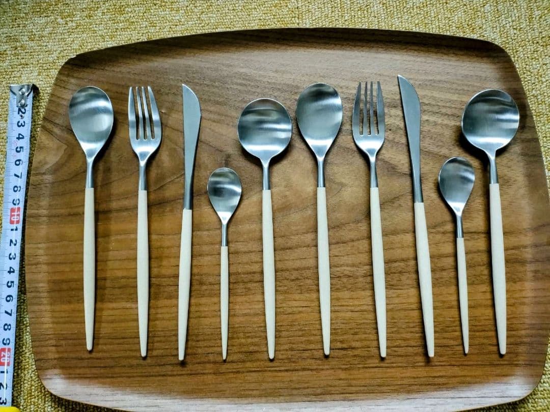 クチポール　カトラリー　シルバー×アイボリー　５種類×２セット　10本