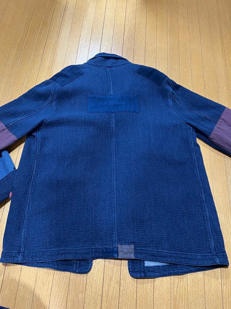 kasurira カスリラ ジャケット デニム コート 藍色 絣 カバーオール