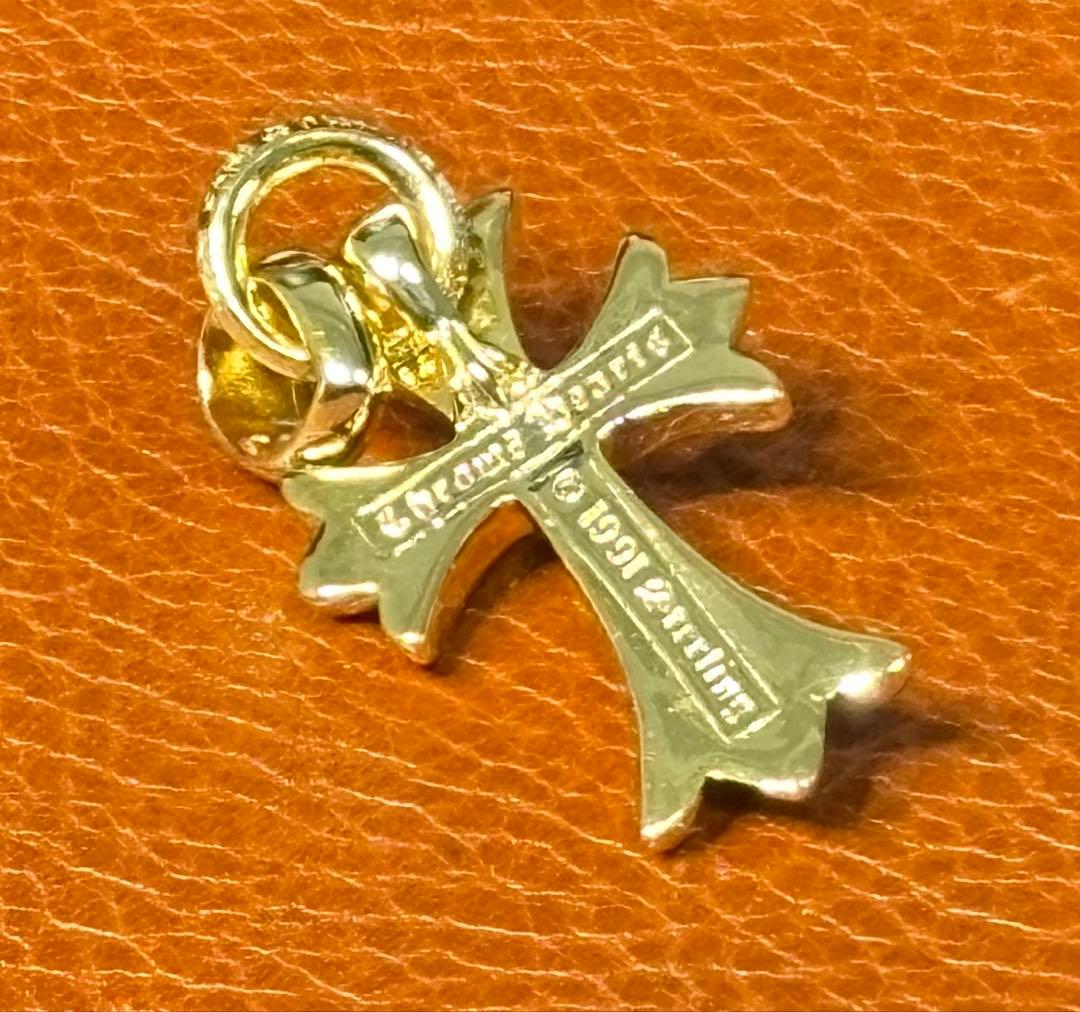 クロムハーツ/CHクロス ペンダント with ベイル/22K