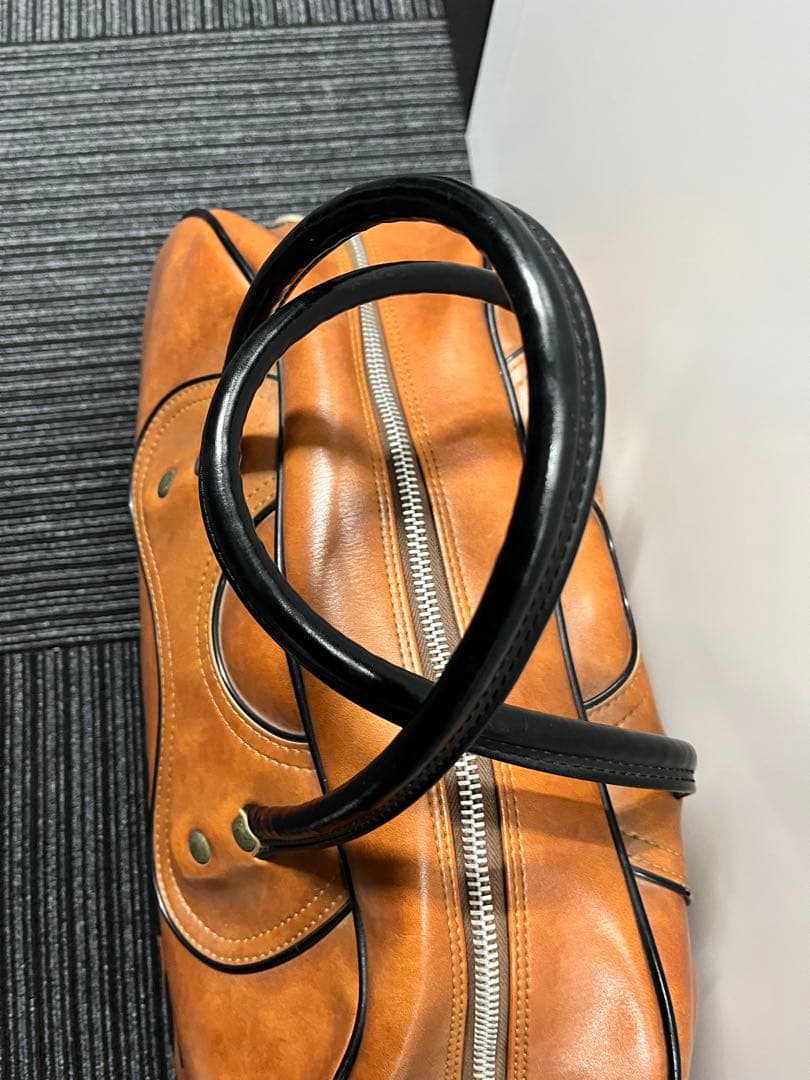 希少　adidas レザーボストンバッグ ブラウン　ヴィンテージ