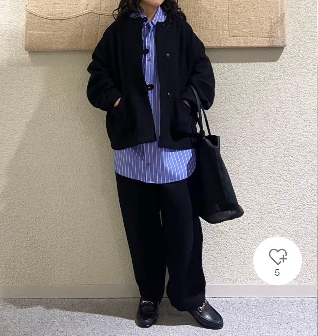 かぐれ　新品　今季　ウールテーパードパンツ　ブラック　 2025秋冬