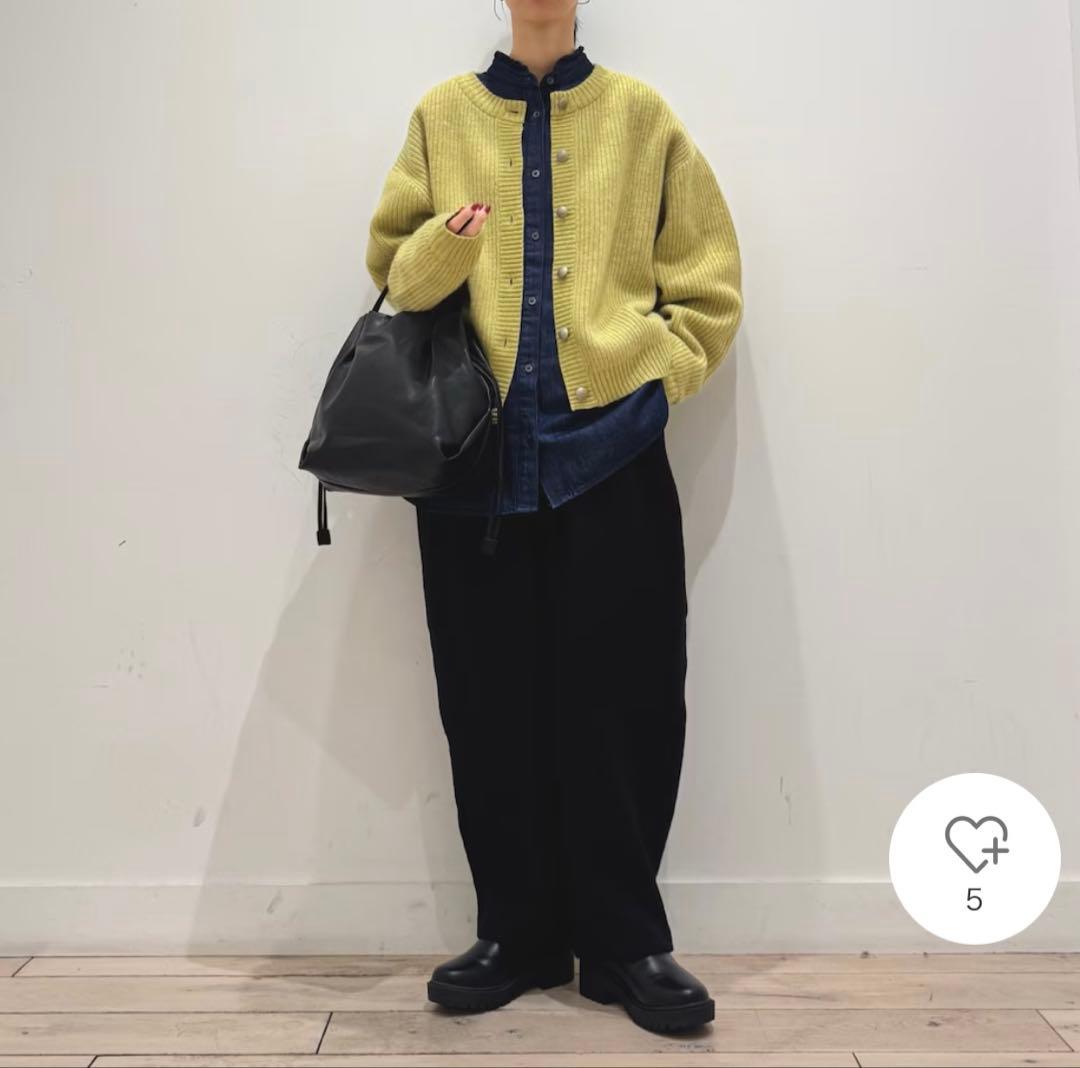 かぐれ　新品　今季　ウールテーパードパンツ　ブラック　 2025秋冬