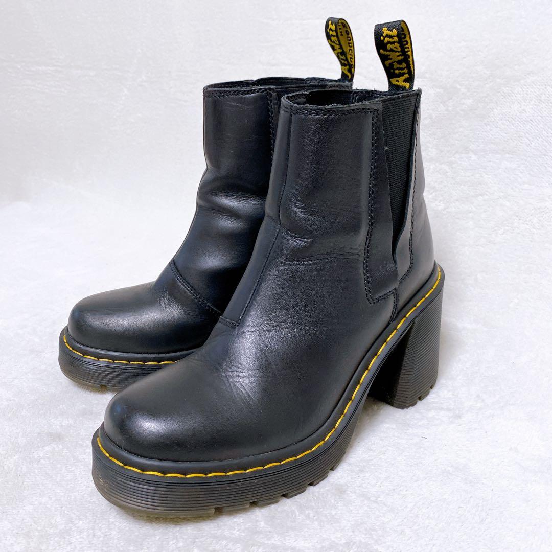 美品　ドクターマーチン　SPENCE　UK5　サイドゴア　厚底ヒール　ブラック
