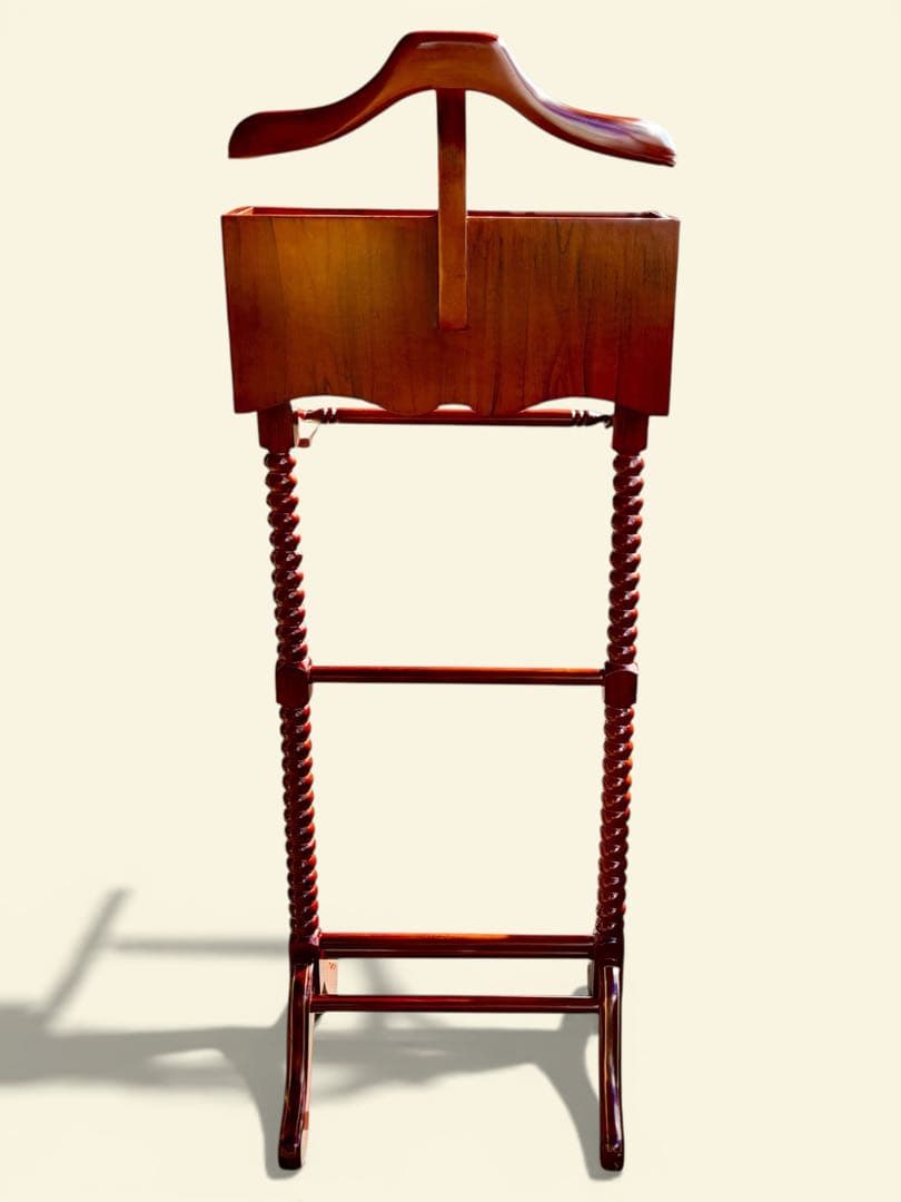 アンティーク調　ハンガーラック　マホガニー　無垢