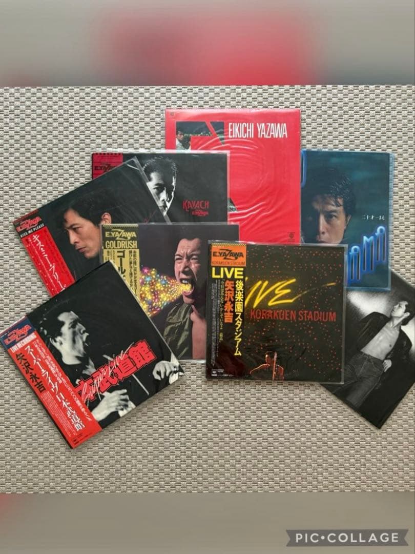 期間限定おまけ付き(タワレコA4ステッカー)♪矢沢永吉 レコード8枚おまとめ