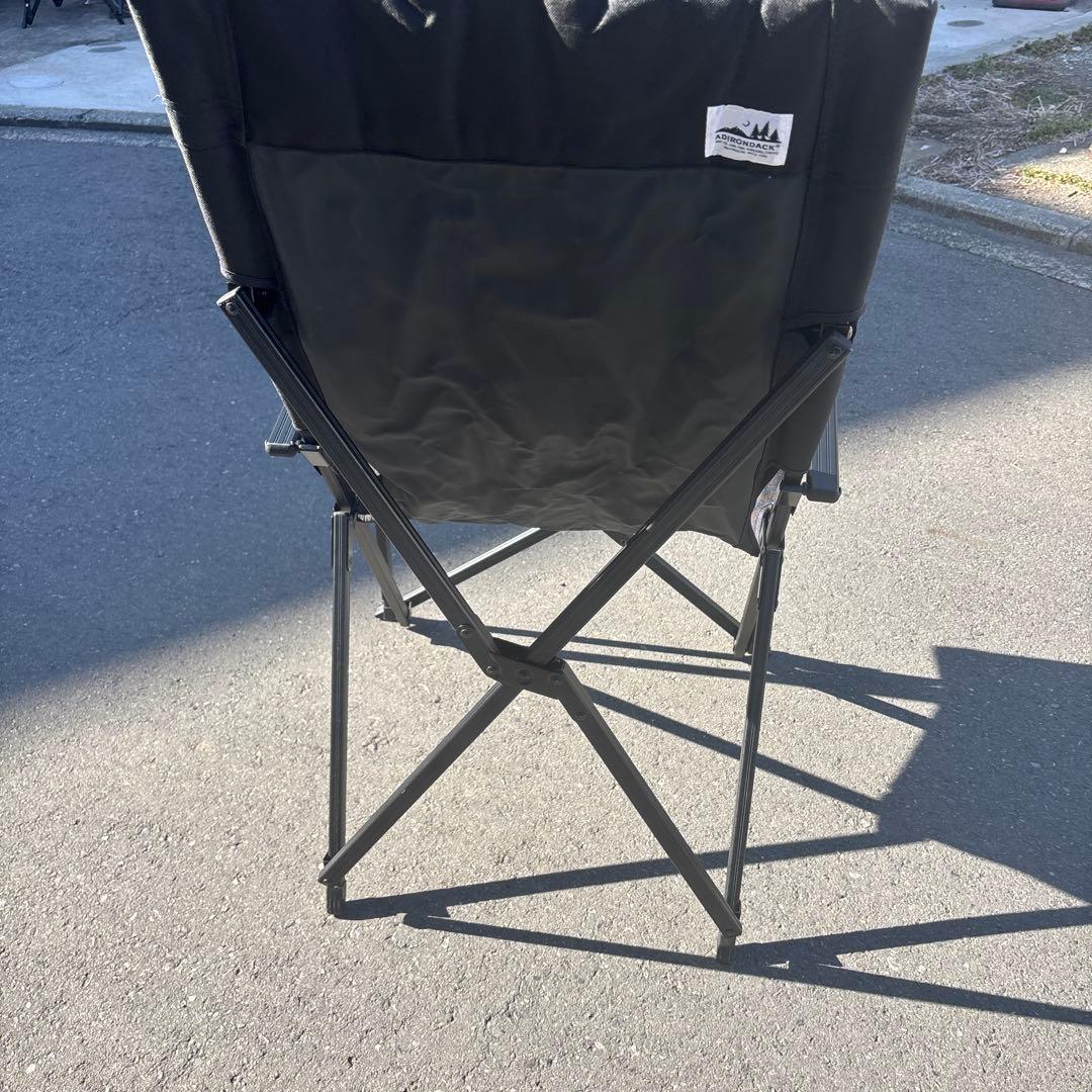 アディロンダック キャンパーズチェア 黒ブラック 収束型　穴あきなし　2脚組