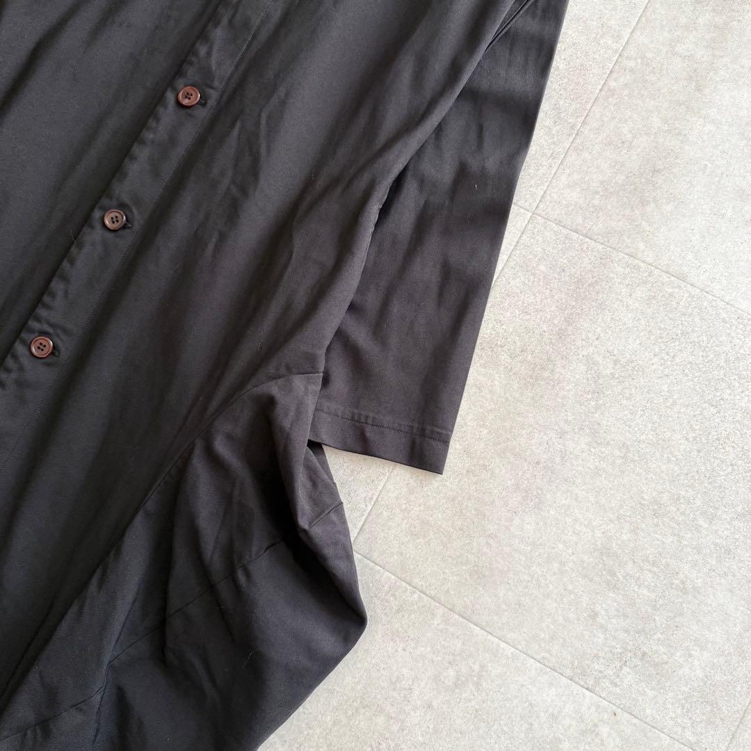 コムデギャルソン　コムコム　ポリ縮ワンピース　コブ　丸襟　AD2019　黒