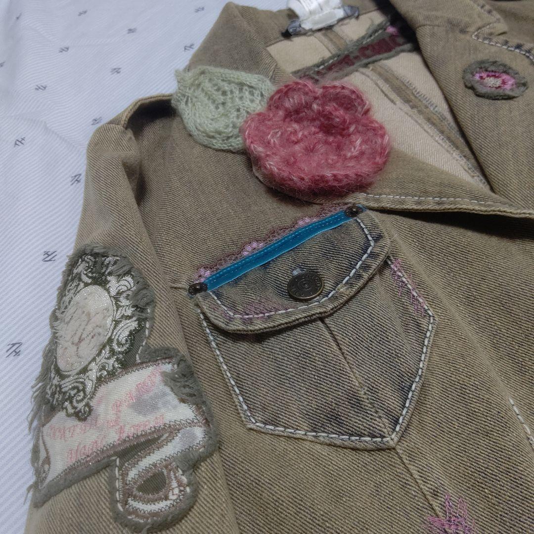 花等のモチーフ付きカジュアルジャケット イタリア製 TricotChic