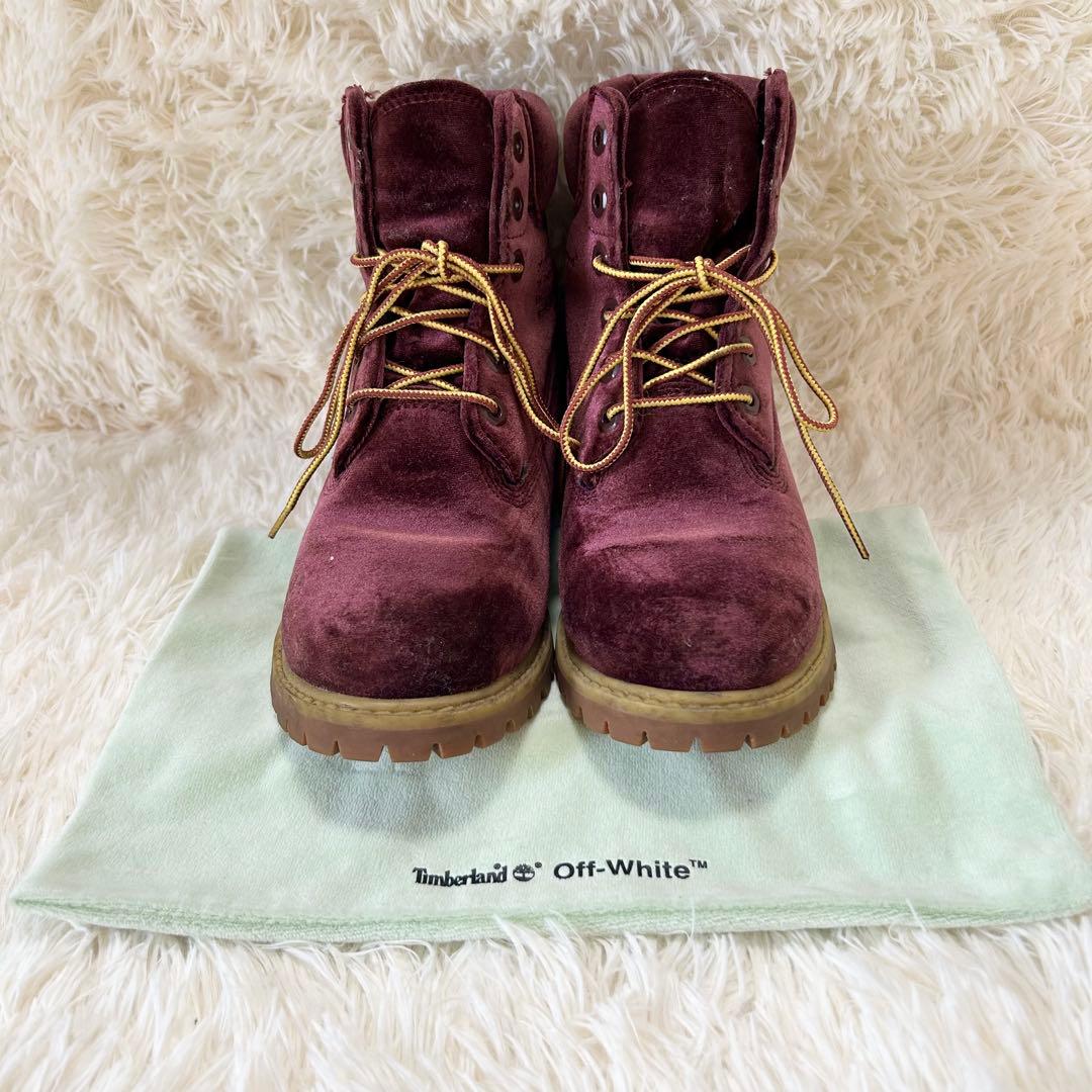 H*売様 ✨極美品✨Timberland×OFF-WHITE ベルベット 6ホー