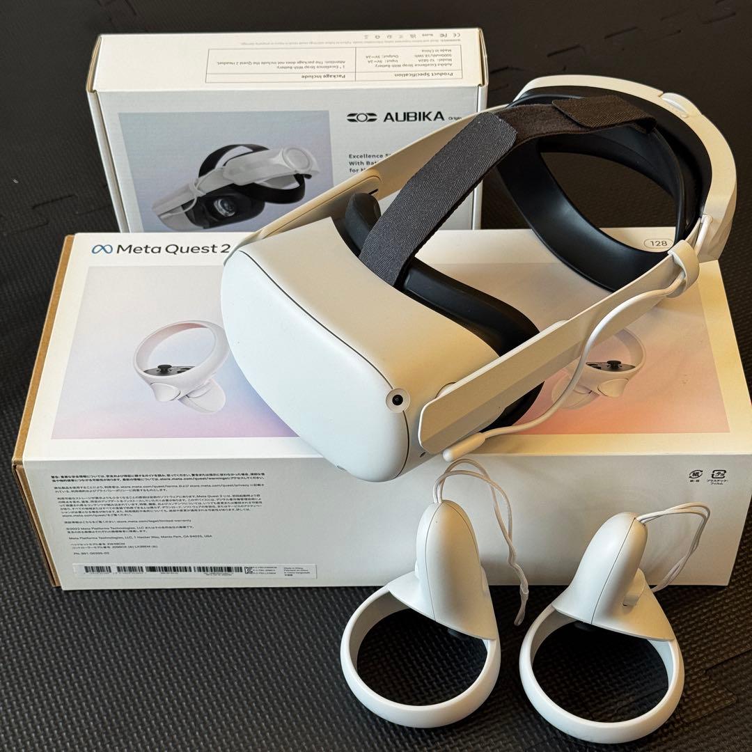 【美品】 Quest2 128 GB バッテリーヘッドバンド付き