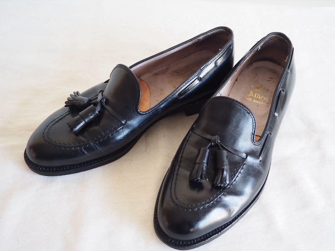 靴 Alden 660 Black Tassle Loafers US 8