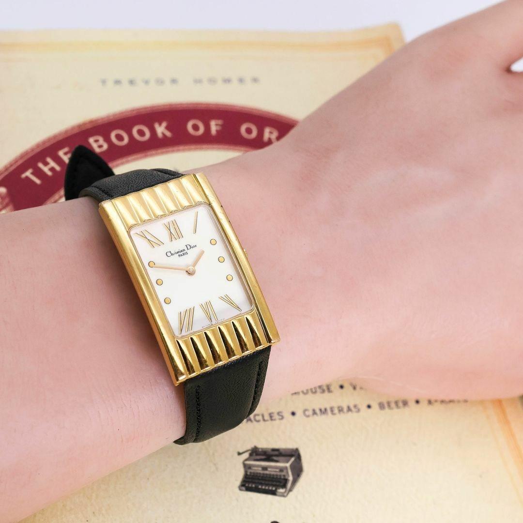 稼働 Christian Dior 腕時計 アンティーク 新品レザー 2071