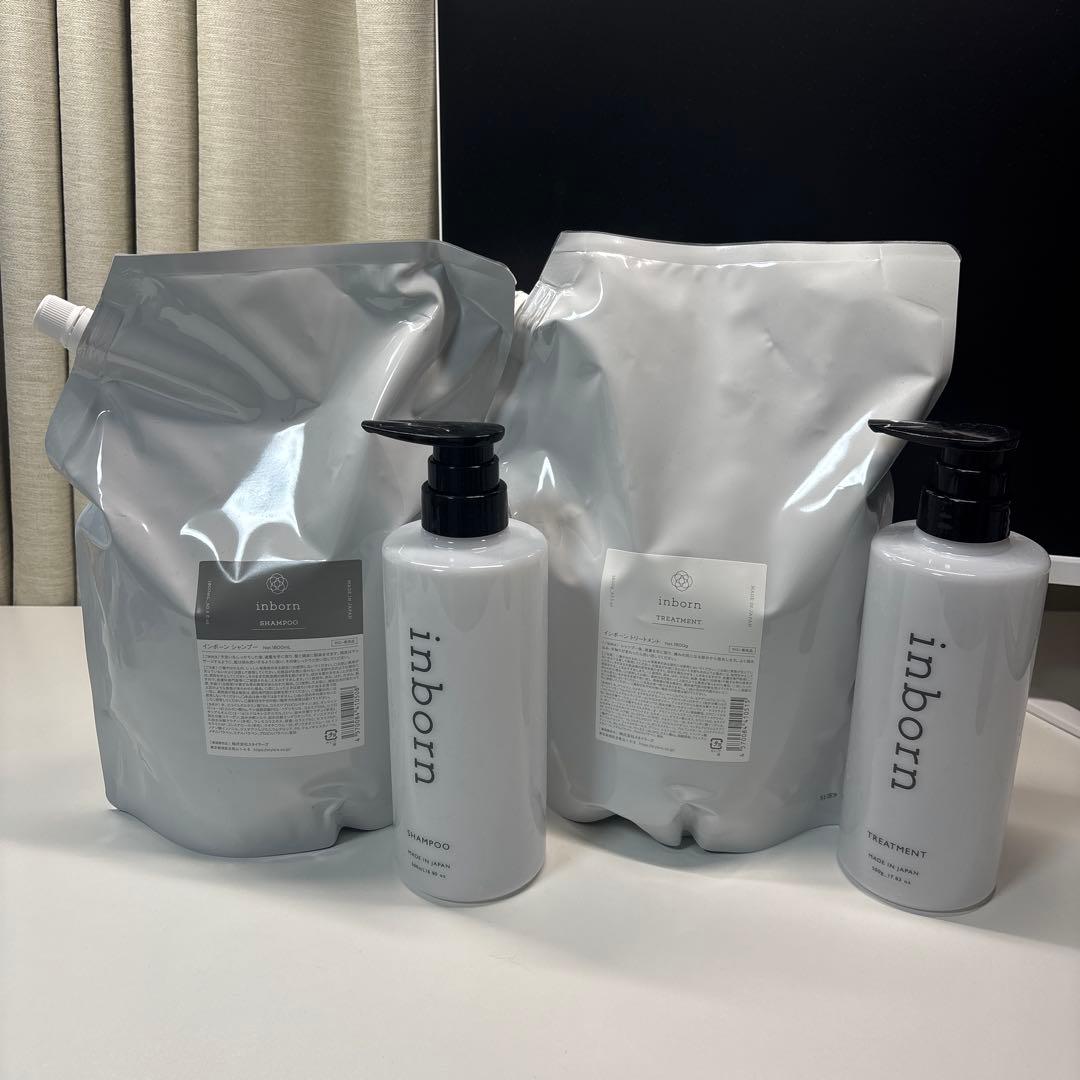 インボーン シャンプー＆トリートメント　各1800ml ボトル（500ml）付