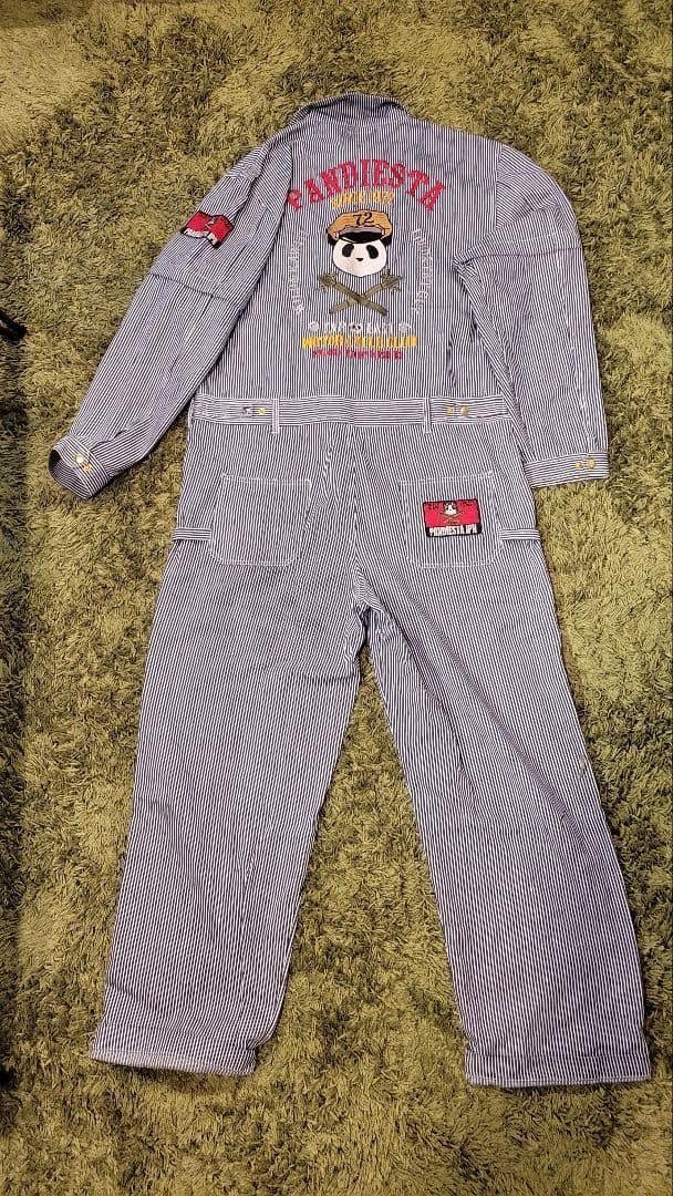 パンディエスタ ジャパン　つなぎ　刺繍　ヒッコリー